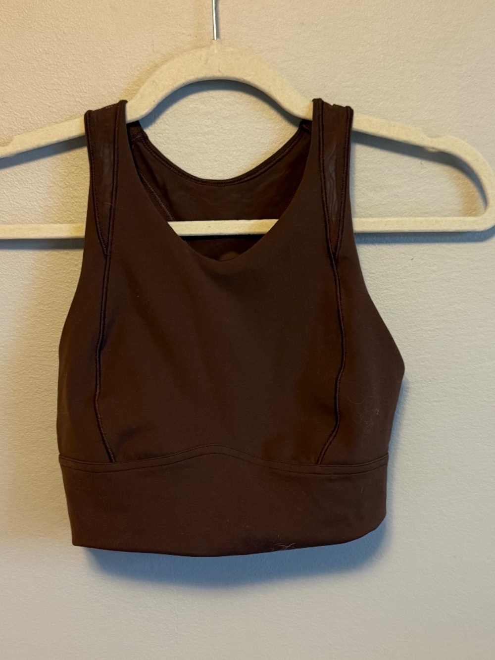 Lululemon Wunder Train Longline Bra Brown Size 6 High Neck Racerback